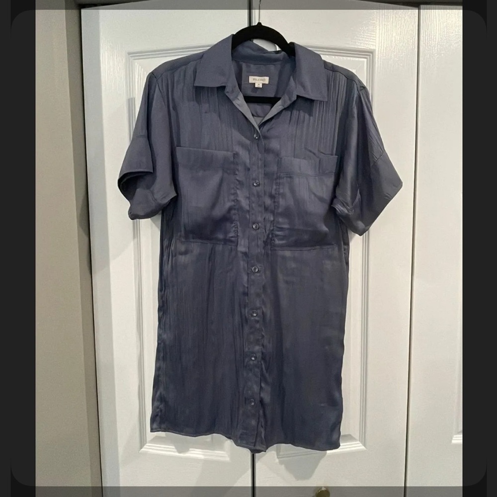 Pilcro Blue Short Sleeve Shirt dress NWOT
Anthro brand